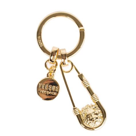 versace keychain gold|Versace lion head keychain gold.